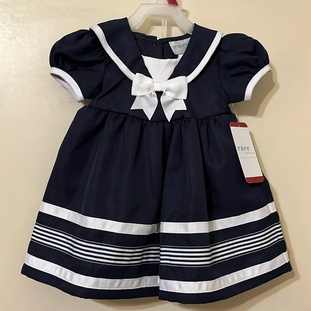 NWT Rare Editions 2 piece sailor dress (dress and bloomers) 18 months  adorable